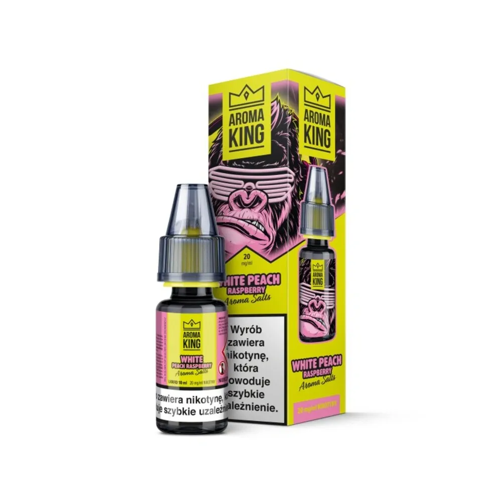 Liquid Aroma King Gorilla Salt 20 mg 10 ml – smak White Peach Raspberry